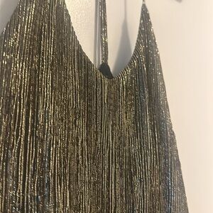 Topshop Gold Shimmer Top